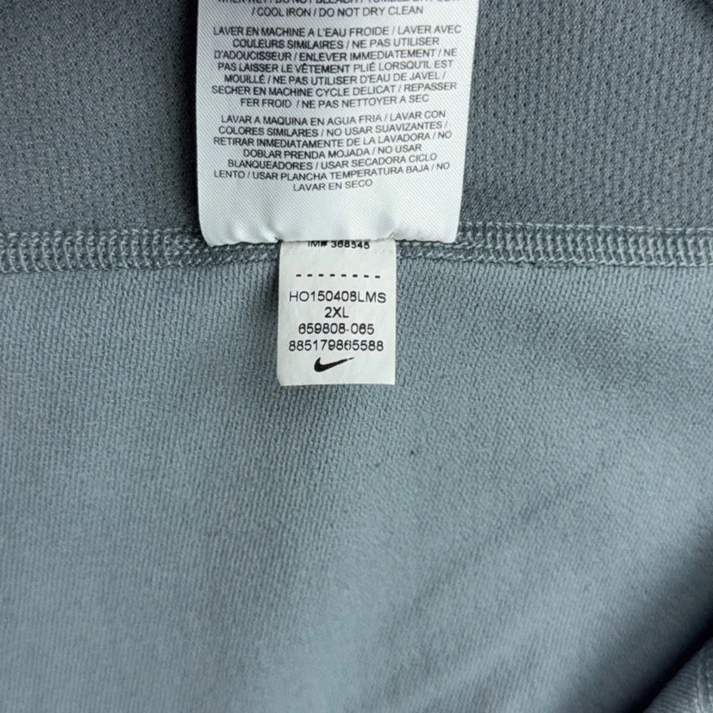 Nike Pro Pullover Mens 2XL Gray 1/4 Zip Hyperwarm Fitted Dri-FIT Training Active